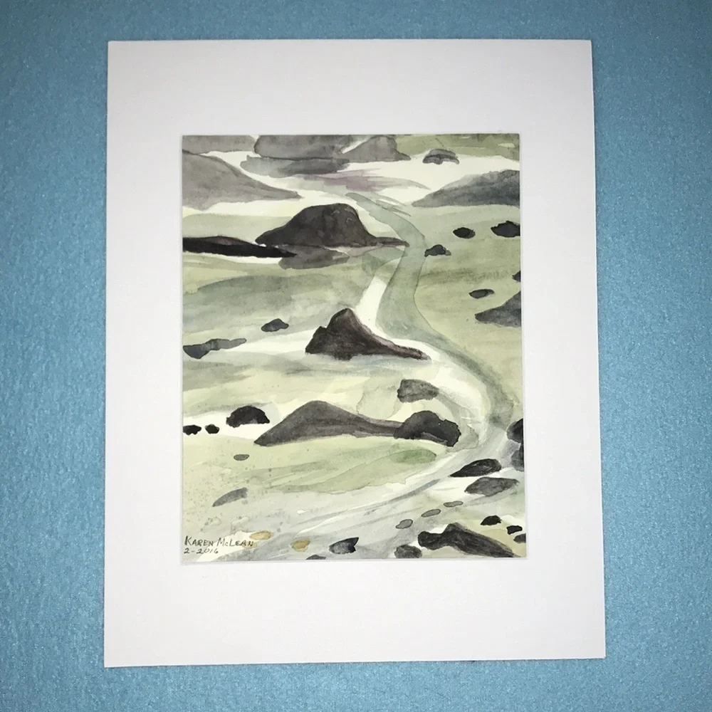 ORIGINAL water color “Low Tide” wall decor